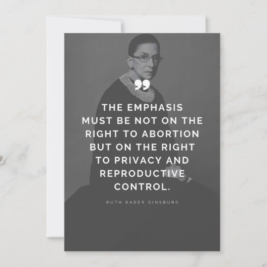 Pro Choice Ruth Bader Ginsburg Quote (Voorkant)