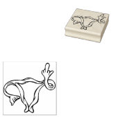 Pro-choice uterus flip off 	rubberstempel (Gestempeld)