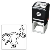 Pro-choice uterus flip off  zelfinktende stempel (In situ)