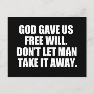 Pro Choice Vrije Wil Briefkaart