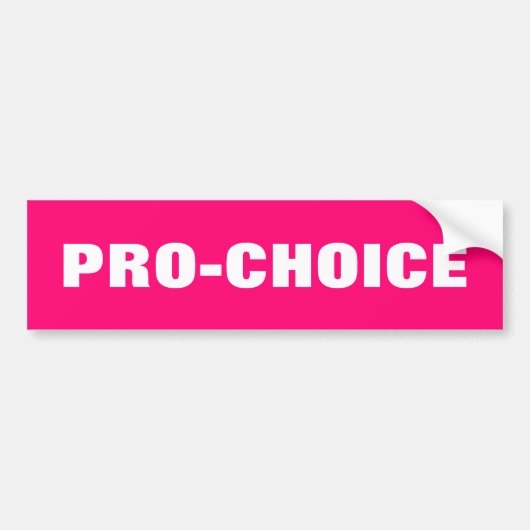 Pro-choice vrouwen voor abortus roze bumpersticker (Voorkant)