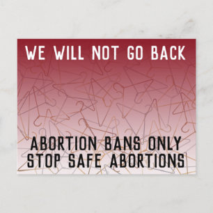 Pro Choice We gaan Roe niet terug v Wade Briefkaart