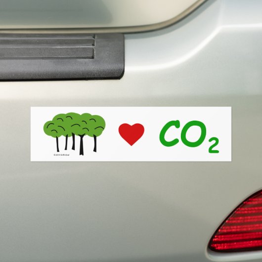 Pro-CO2-Bumpersticker Bumpersticker (Op auto)