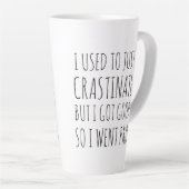 Pro Crastination Funny Humoriste Latte Mug (Angle droit)