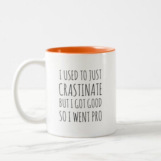 Pro Crastination Funny Humoristic Mug (Gauche)