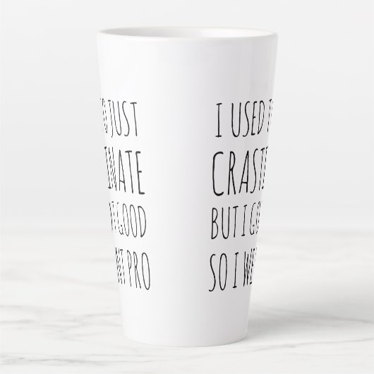 Pro Crastination Funny Humoureuze latte Mok (Voorkant)