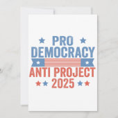 Pro Democracy Anti Project 2025 Republikein Trump Kaart (Voorkant)