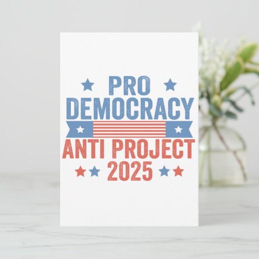 Pro Democracy Anti Project 2025 Republikein Trump Kaart (Staand voorkant)