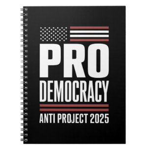 Pro Democracy Anti Project 2025 Trump 2025 Notitieboek
