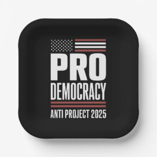 Pro Democratie Anti Project 2025 Trump 2025 Papieren Bordje
