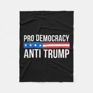 Pro-democratie - Anti-Trump - Fleece Deken