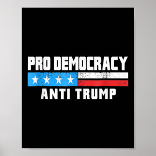 Pro Democratisch - Anti Trump 4 juli Patriottisch Poster