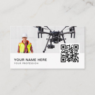 pro drone piloot QR Code Visitekaartje