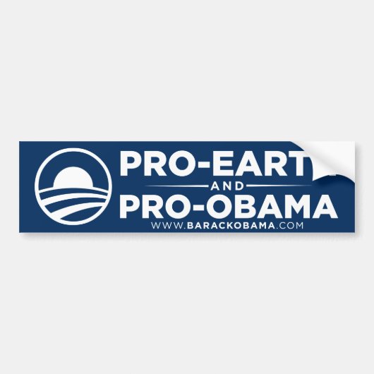 Pro-Earth Obama Bumpersticker (Voorkant)