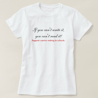 Pro écriture cursive dans le T-shirt d'écoles