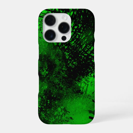Pro Effet Peinture Spray vert iPhone 16 Coque (Verso)