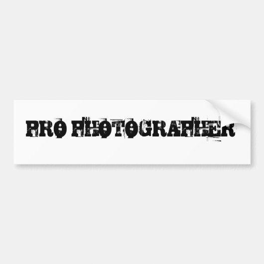 PRO FOTOGRAPHER Bumpersticker (Voorkant)