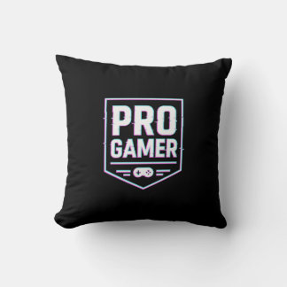 PRO GAMER — Neon Glitch Shield Kussen