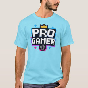PRO GAMER — Pixel Art 8-bits badg T-shirt