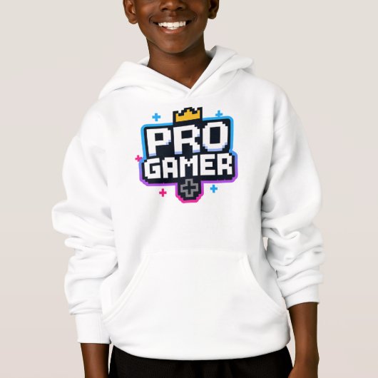 PRO GAMER — Pixel Art 8-bits badge (Voorkant)