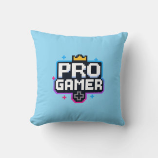 PRO GAMER — Pixel Art 8-bits badge Kussen
