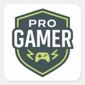 PRO GAMER Shield-badge Vierkante Sticker (Voorkant)