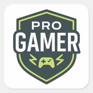 PRO GAMER Shield-badge Vierkante Sticker