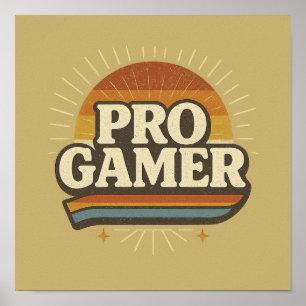 PRO GAMER —  Sunset Badge Poster