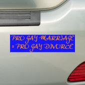 PRO GAY DIVORCE BUMPERSTICKER (Op auto)