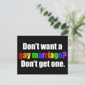 Pro Gay Marriage Briefkaart (Staand voorkant)