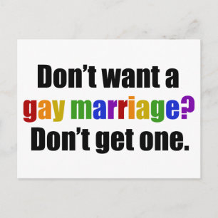 Pro Gay Marriage Briefkaart