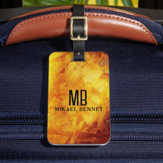 PRO Geborsteld Metallic Bagagelabel (Voorkant Insitu 2)