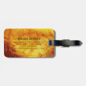 PRO Geborsteld Metallic Bagagelabel (Achterkant horizontaal)
