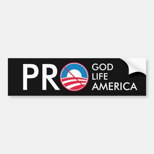 Pro God Life America Bumpersticker (Voorkant)