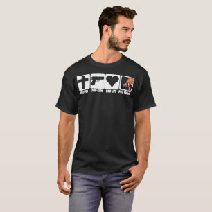 Pro God... Pistolen... Het leven... TRUMP op donke T-shirt
