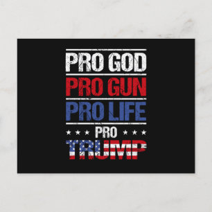 Pro God Pro Pistool Pro Life Pro Trump Verkiezing Briefkaart