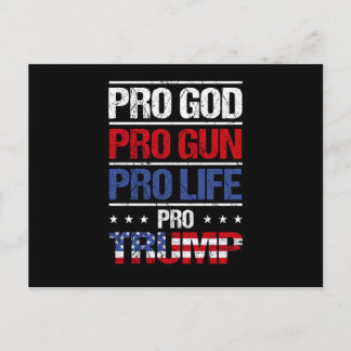 Pro God Pro Pistool Pro Life Pro Trump Verkiezing Briefkaart