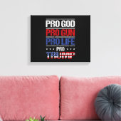 Pro God Pro Pistool Pro Life Pro Trump Verkiezing Canvas Afdruk (Insitu (Woonkamer))