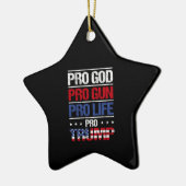 Pro God Pro Pistool Pro Life Pro Trump Verkiezing Keramisch Ornament (Links)