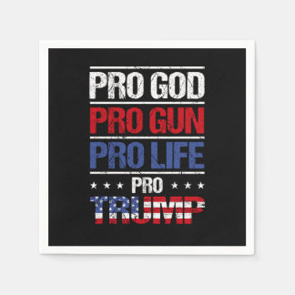 Pro God Pro Pistool Pro Life Pro Trump Verkiezing Servet