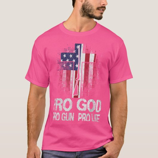 Pro God Pro Pistool Pro Life T-shirt (Voorkant)