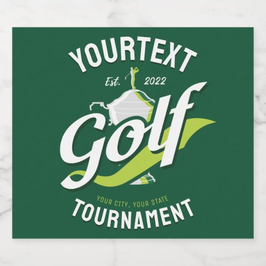 Pro Golfer NAAM Golf Trofee Toernooi Golfen Bier Etiket (Enkel label)