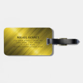 PRO Goud Geborsteld Metallic Bagagelabel (Achterkant horizontaal)