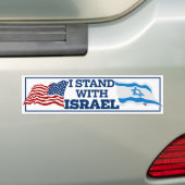 Pro-Israël Ik sta bij Israël Bumpersticker (Op auto)