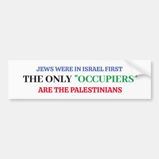 Pro-Israel Je Me Trouve Avec Un Sticker De Bumper  (Devant)