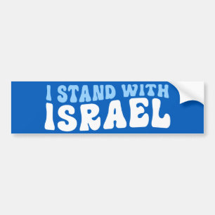 Pro-Israël Retro I staat achter Israël Bumpersticker