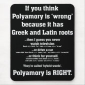 Pro-iterate polyamory Mousepad - zwart Muismat (Voorkant)