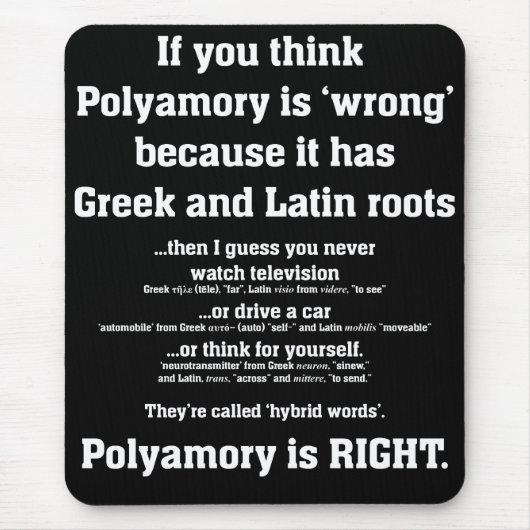 Pro-iterate polyamory Mousepad - zwart Muismat (Voorkant)
