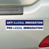 Pro JURIDISCHE immigratie Bumpersticker (Op auto)