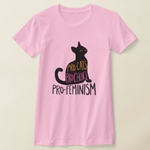 Pro-kat pro-keuze pro-feminisme t-shirt
